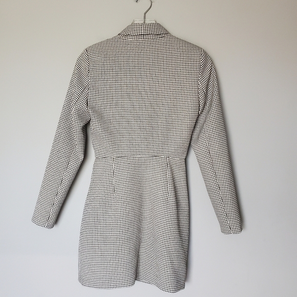 ZARA Mini Houndstooh Blazer Dress Bloggers Favorite NWT - Picture 7 of 12